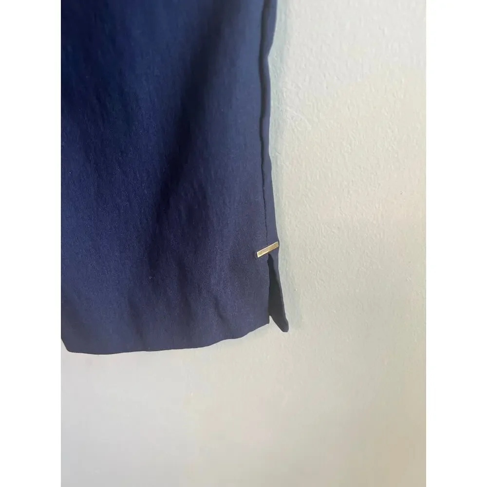 Chico's Navy blue with gold accent at ankle pants Size 2R /12R - Picture 3 of 9